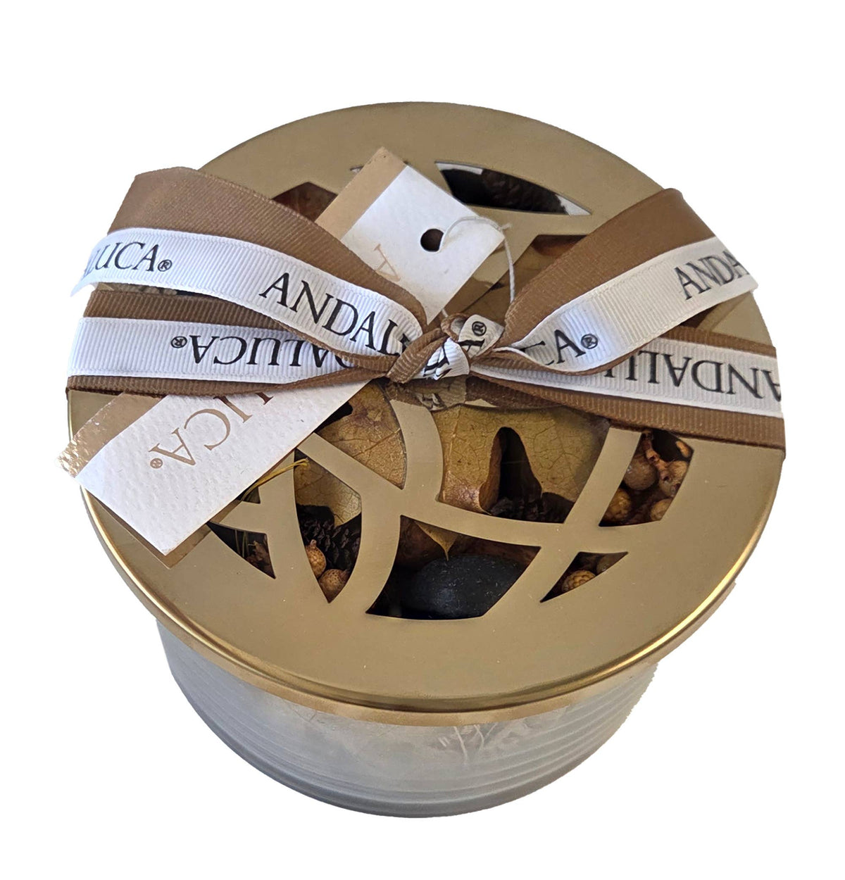 Heartfelt Gifts Harvest Glow Potpourri in a decorative bowl with dried flowers and natural elements for home decor.