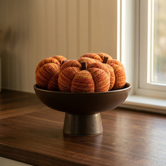 Decorative knit pumpkin — Harvest Centerpiece Lifestyle | Generated by Modelize