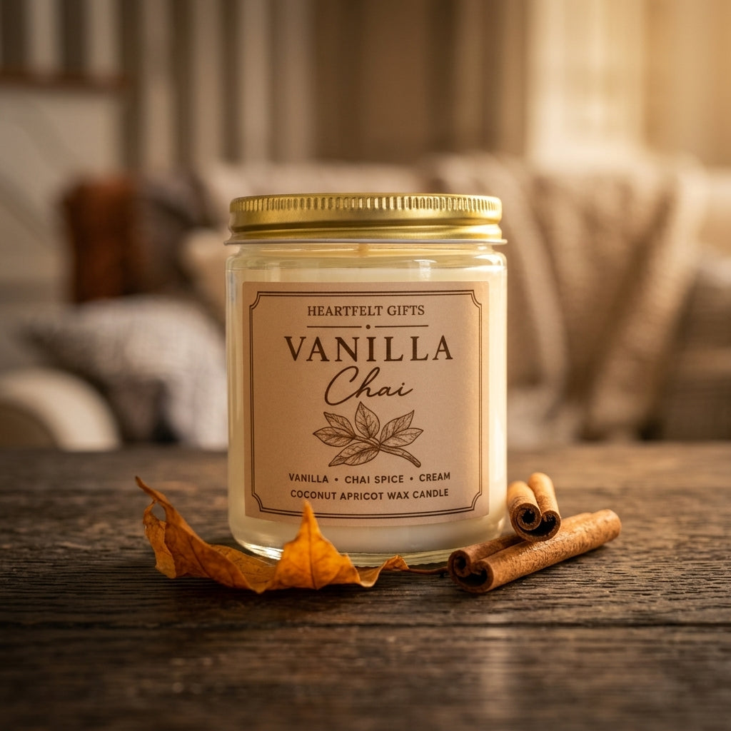 Scented jar candle — Cozy Autumn Lifestyle | Generated by Modelize