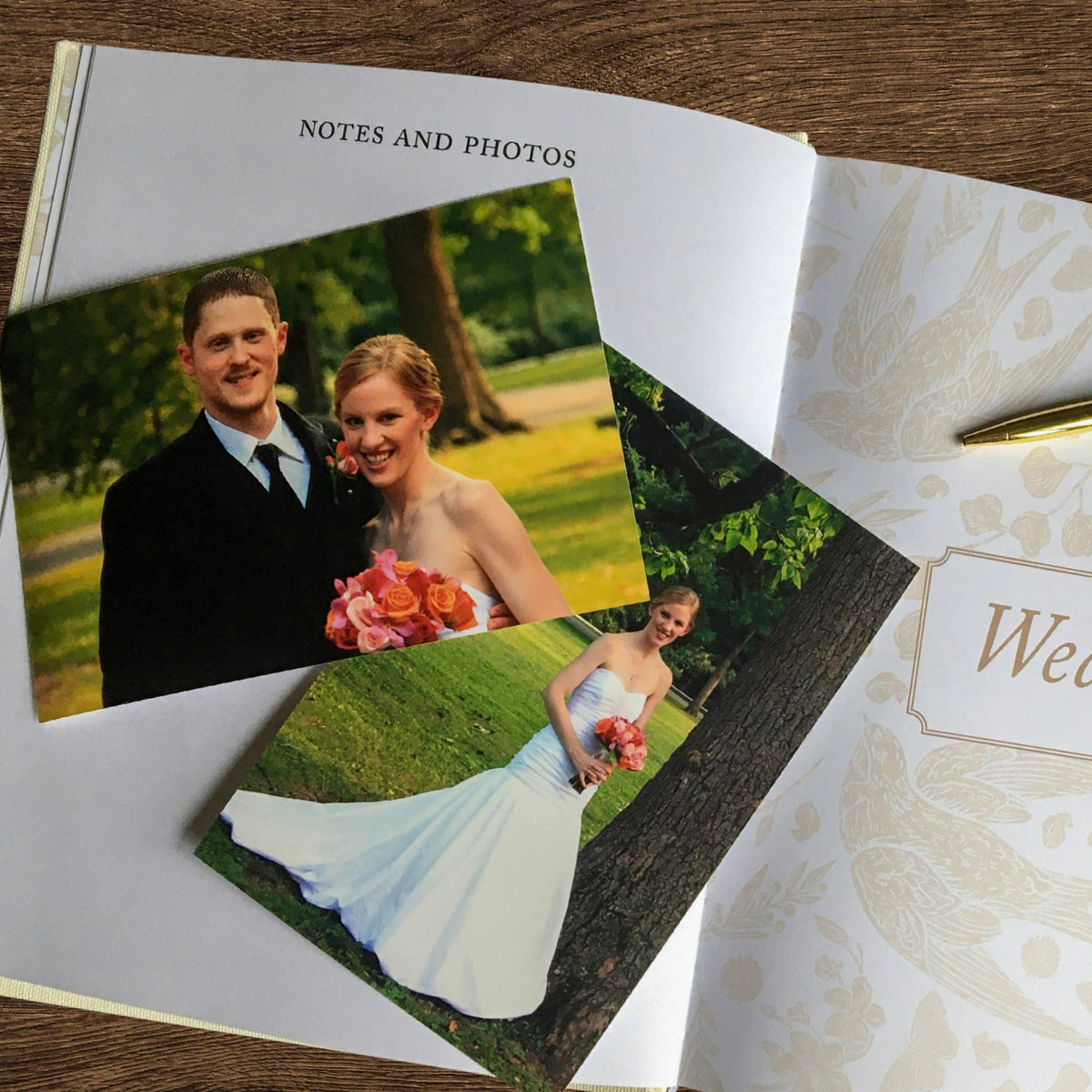 Heartfelt Gifts anniversary journal with notes and photos, featuring colorful pages and a personalized design for special memories.